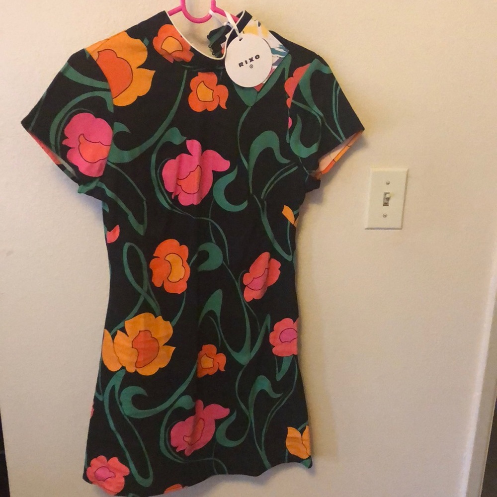 RIXO Target collab mandarin collar mini dress NWT US 4